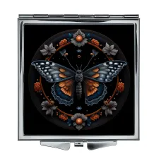 Складное зеркало квадратное Сине-оранжевая Бабочка ZER2-0660