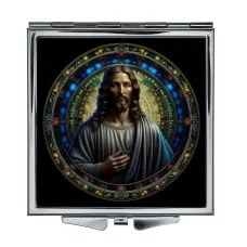 Складное зеркало квадратное Иисус ZER2-0665