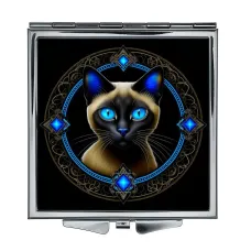 Складное зеркало квадратное Сиамская кошка ZER2-0667