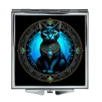 Складное зеркало квадратное Кошка ZER2-0670