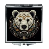 Складное зеркало квадратное Медведь ZER2-0679