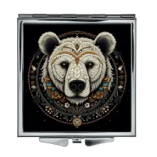 Складное зеркало квадратное Медведь ZER2-0679