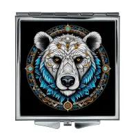 Складное зеркало квадратное Белый медведь ZER2-0682