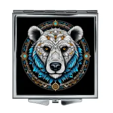 Складное зеркало квадратное Белый медведь ZER2-0682