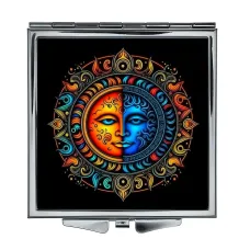 Складное зеркало квадратное Солнце Инь-Ян ZER2-0687