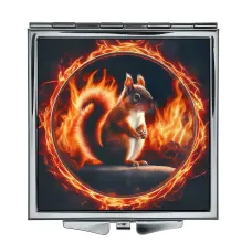 Складное зеркало квадратное Огненная белка ZER2-0693