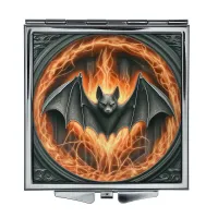 Складное зеркало квадратное Огненная летучая мышь ZER2-0705