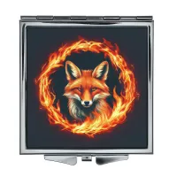 Складное зеркало квадратное Огненный лис ZER2-0706