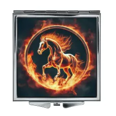 Складное зеркало квадратное Огненная лошадь ZER2-0707