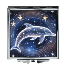 Складное зеркало квадратное Звездный дельфин ZER2-0726