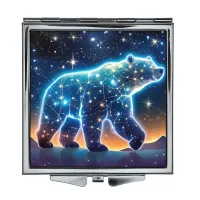 Складное зеркало квадратное Звездный медведь ZER2-0733