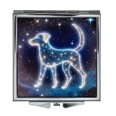 Складное зеркало квадратное Звездная собака ZER2-0736