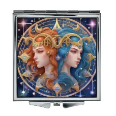 Складное зеркало квадратное Знак Зодиака Близнецы ZER2-0740