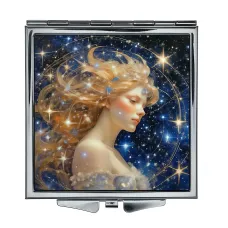 Складное зеркало квадратное Знак Зодиака Дева ZER2-0743