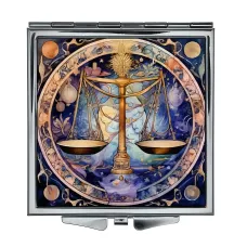 Складное зеркало квадратное Знак Зодиака Весы ZER2-0744