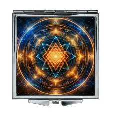 Складное зеркало квадратное Космическая геометрия ZER2-0756