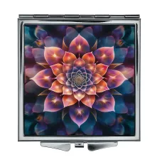 Складное зеркало квадратное Лотос цветок жизни ZER2-0766