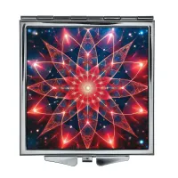 Складное зеркало квадратное Космический цветок жизни ZER2-0773