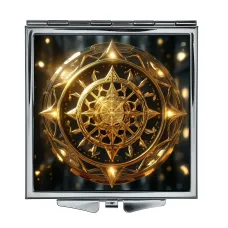 Складное зеркало квадратное Золотая геометрия ZER2-0774