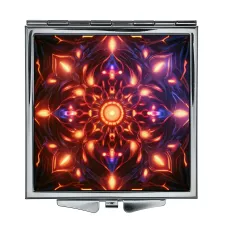 Складное зеркало квадратное Неоновая геометрия ZER2-0779