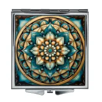 Складное зеркало квадратное Винтажный цветок жизни ZER2-0780