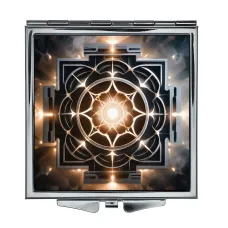 Складное зеркало квадратное Космическая геометрия ZER2-0782