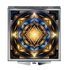 Складное зеркало квадратное Сакральный узор ZER2-0783