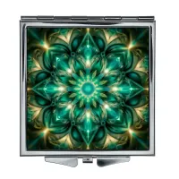 Складное зеркало квадратное Зеленый калейдоскоп ZER2-0784