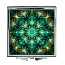 Складное зеркало квадратное Зеленый калейдоскоп ZER2-0784