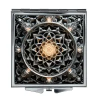Складное зеркало квадратное Внеземной цветок жизни ZER2-0785