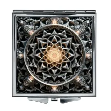 Складное зеркало квадратное Внеземной цветок жизни ZER2-0785