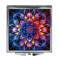 Складное зеркало квадратное Вселенский узор ZER2-0810