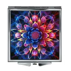 Складное зеркало квадратное Вселенский узор ZER2-0810