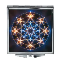 Складное зеркало квадратное Восьмиконечная звезда ZER2-0817