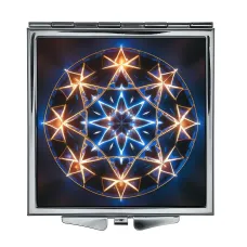 Складное зеркало квадратное Восьмиконечная звезда ZER2-0817