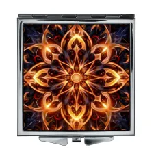 Складное зеркало квадратное Огненная геометрия ZER2-0819