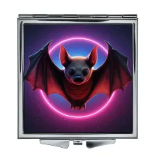 Складное зеркало квадратное Летучая мышь неон ZER2-0834
