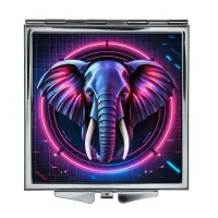 Складное зеркало квадратное Слон неон ZER2-0843