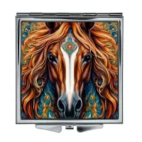 Складное зеркало квадратное Лошадь ZER2-0862