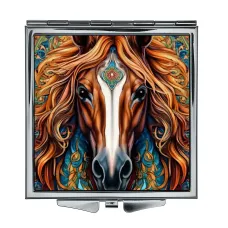 Складное зеркало квадратное Лошадь ZER2-0862