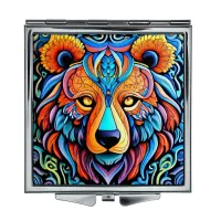 Складное зеркало квадратное Медведь ZER2-0863