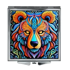 Складное зеркало квадратное Медведь ZER2-0863