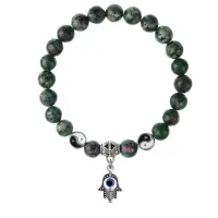 Браслет Хамса (от сглаза и зла), Цоизит 8мм BSPE1-24-3006