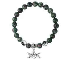 Браслет Знак Богини (магическая защита), Цоизит 8мм BSPE1-24-3008
