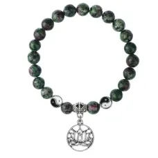 Браслет Лотос (гармония и развитие), Цоизит 8мм BSPE1-24-3013