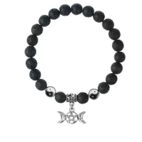 Браслет Знак Богини (магическая защита), Лава 8мм BSPE1-25-3008