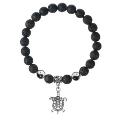 Браслет Черепаха (здоровье и долголетие), Лава 8мм BSPE1-25-3014