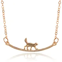 Кулон Кот на прогулке, цвет золотой BJK423-02