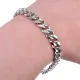 Браслет Цепь, 20,5см, цвет серебряный BS763