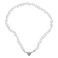 Бусы Сердце из искусственного жемчуга, 35см BUS072-01